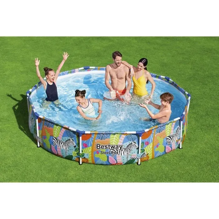 Bestway Steel Pro Piscina Elevada Redonda con Decoración de Animales Bestway Steel Pro Piscina Elevada Redonda con Decoración de Animales
