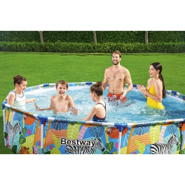 Bestway Steel Pro Piscina Elevada Redonda con Decoración de Animales Bestway Steel Pro Piscina Elevada Redonda con Decoración de Animales