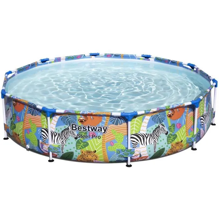 Bestway Steel Pro Piscina Elevada Redonda con Decoración de Animales Bestway Steel Pro Piscina Elevada Redonda con Decoración de Animales
