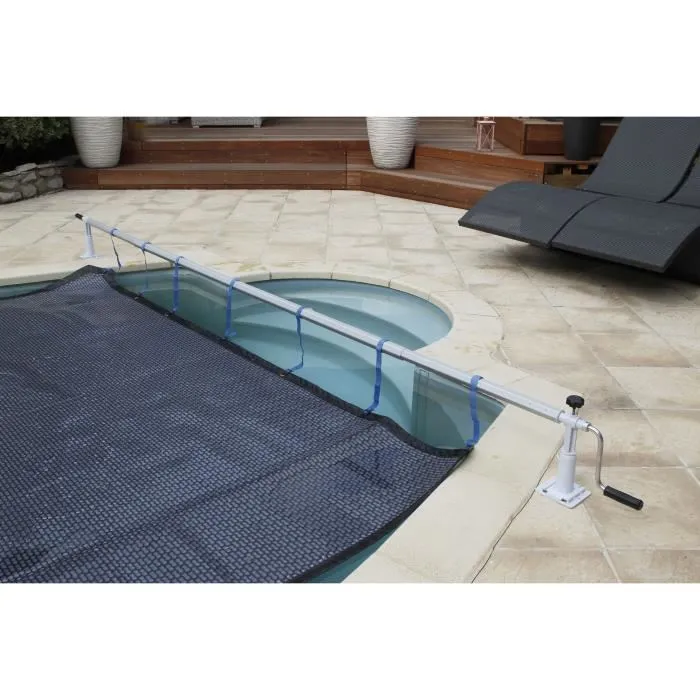 Ubbink Carrete de lona extraíble para piscinas con manivela de aluminio y kit de tubos Ubbink Carrete de lona extraíble para piscinas con manivela de aluminio y kit de tubos