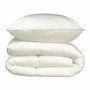 Cocoon Paquete Ropa de Cama Microfibra Edredón 140x200 cm + Almohada 60x60 cm Blanco