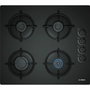 Bosch POP6B6B10 Placa de gas de 4 quemadores en vidrio templado negro