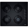Bosch POP6B6B10 Placa de gas de 4 quemadores en vidrio templado negro