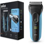 AFEITADORA BRAUN SERIES 3 3040S WET AND DRY - TECNOLOGÍA MICROCOMB - CORTE TRIPLE ACCIÓN - RECORTADOR PRECISIÓN - TOTALMENTE LAVABLE - SIN CABLE