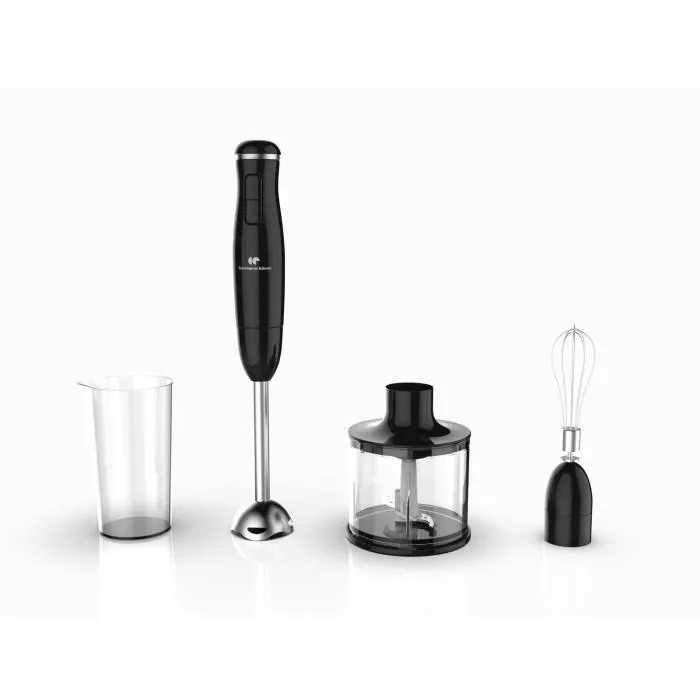 Continental Edison CEHB01 Licuadora de inmersión - Batidora de mano, Negro, 400W