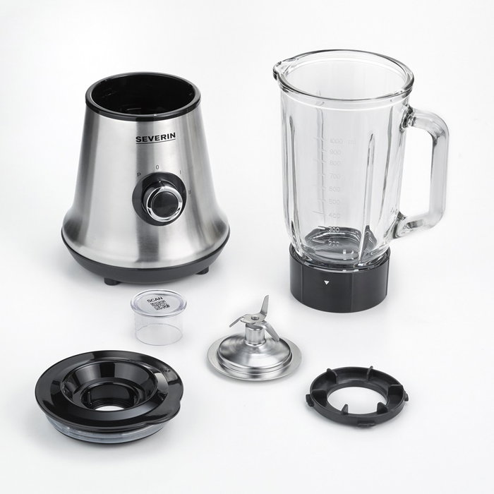 Severin SM3734 Licuadora con recipiente de vidrio de 1L y 2 velocidades + pulso, Negro Severin SM3734 Licuadora con recipiente de vidrio de 1L y 2 velocidades + pulso, Negro