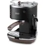 Delonghi ECOV 310.BK Cafetera Espresso Classic Icona Vintage - Negro Mate / Chocolate - 1100W, 15 Bares, Depósito 1.4L
