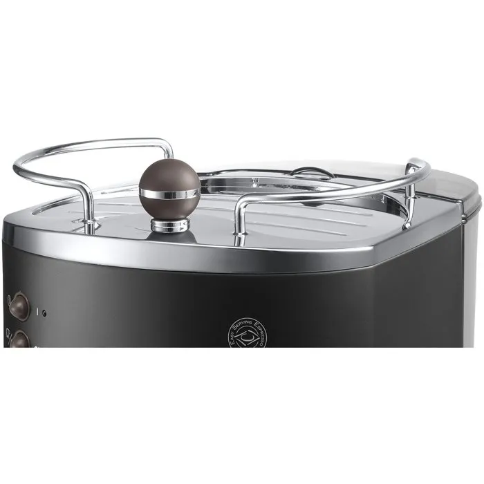 Delonghi ECOV 310.BK Cafetera Espresso Classic Icona Vintage - Negro Mate / Chocolate - 1100W, 15 Bares, Depósito 1.4L