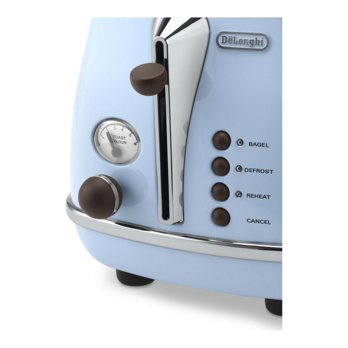 Delonghi Icona Vintage CTOV 2103.AZ Tostadora - Azul y Marrón
