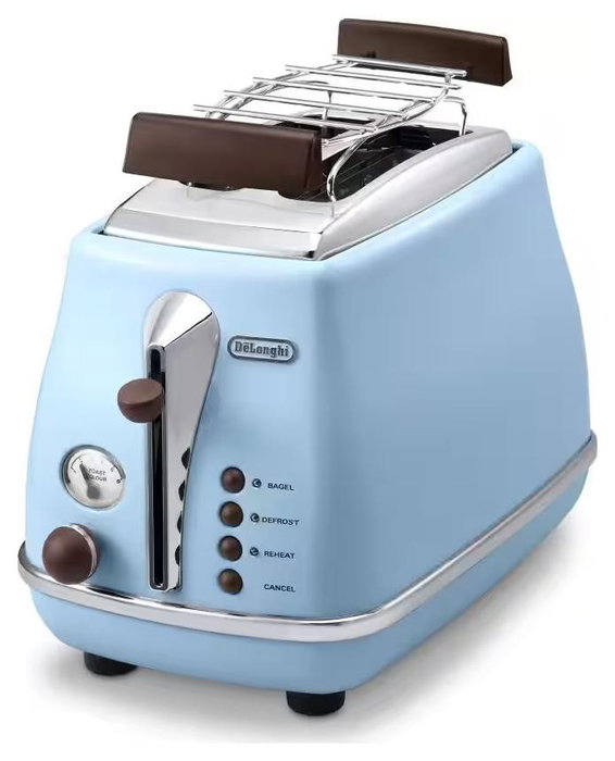 Delonghi Icona Vintage CTOV 2103.AZ Tostadora - Azul y Marrón