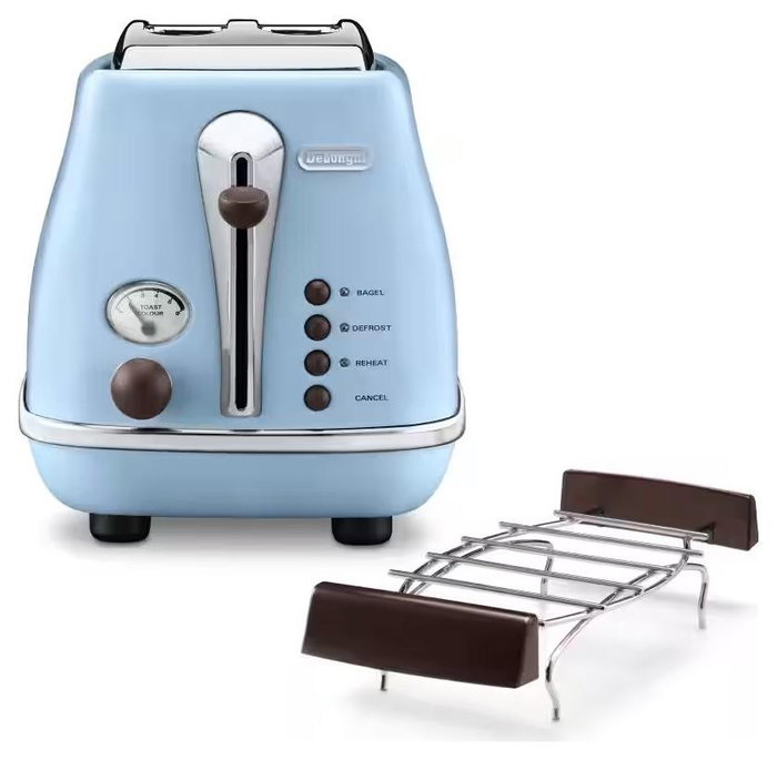 Delonghi Icona Vintage CTOV 2103.AZ Tostadora - Azul y Marrón