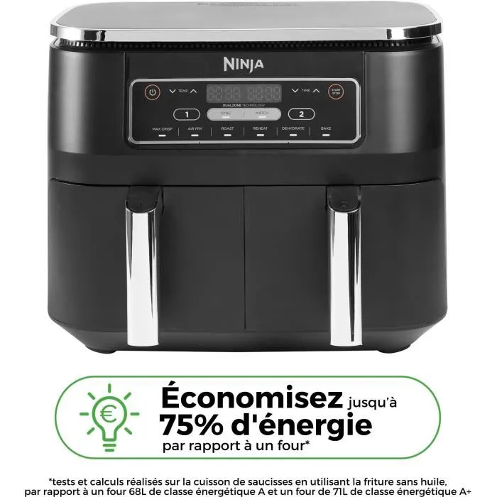 Ninja AF300EU Foodi Dual Zone Freidora de Aire 7,6 L Ninja AF300EU Foodi Dual Zone Freidora de Aire 7,6 L
