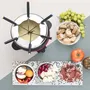 Hkoenig Fondue Eléctrica ALP1800 para 6 personas - 2L - 800W - Termostato regulable - Roja y negra