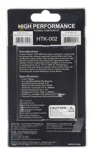 Cooler Master HTK-002 Pasta Térmica Blanca Cooler Master HTK-002 Pasta Térmica Blanca