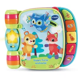 VTECH BABY Libro Super Encantado de Gatitos Bebé Azul - Libro Parlante y Musical para 6-36 Meses con Canciones y Sonidos