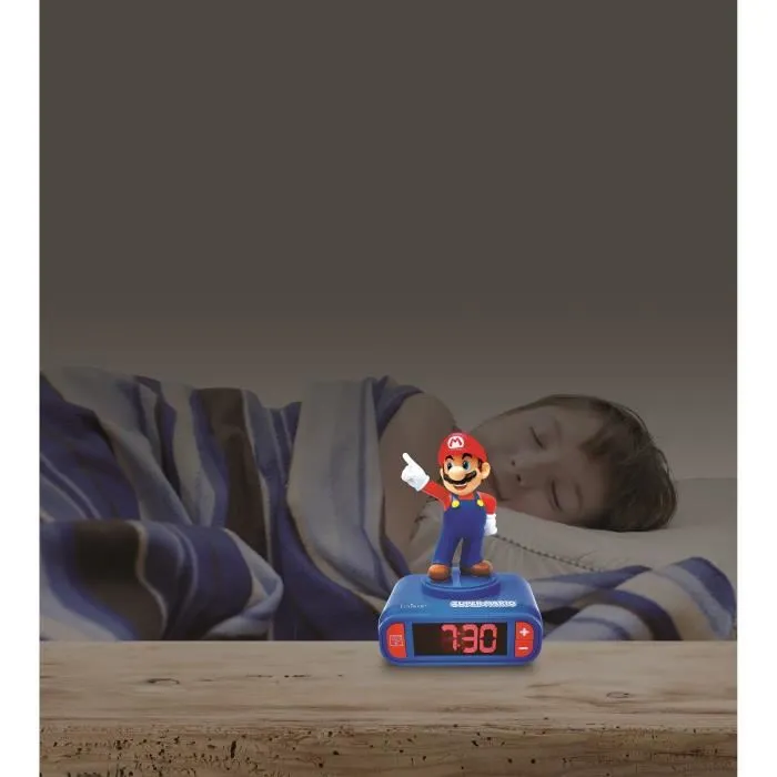 Lexibook Despertador Digital Super Mario con Luz Nocturna y Efectos Sonoros Lexibook Despertador Digital Super Mario con Luz Nocturna y Efectos Sonoros