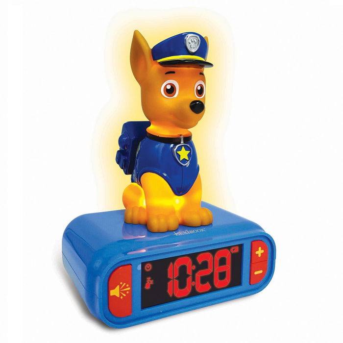 Lexibook Reloj Despertador Chase Patrulla Canina RL800PA Niños +3 Años Luz Nocturna y Sonidos
