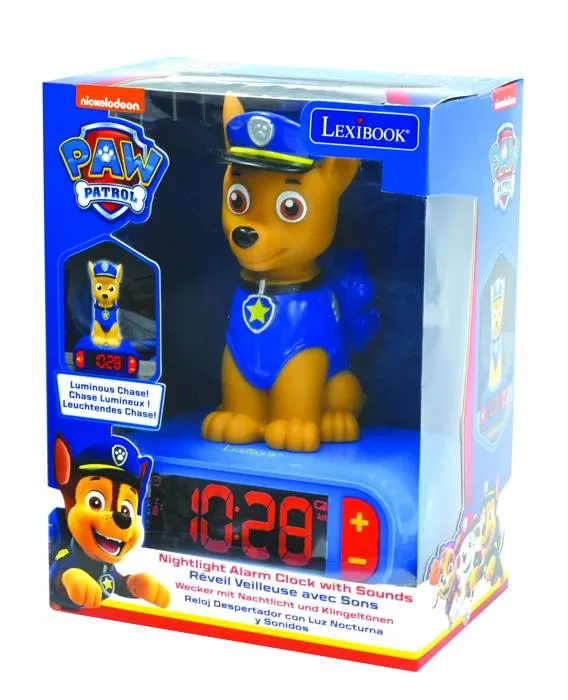 LEXIBOOK Despertador Digital Chase Patrulla Canina con Luz Nocturna LEXIBOOK Despertador Digital Chase Patrulla Canina con Luz Nocturna
