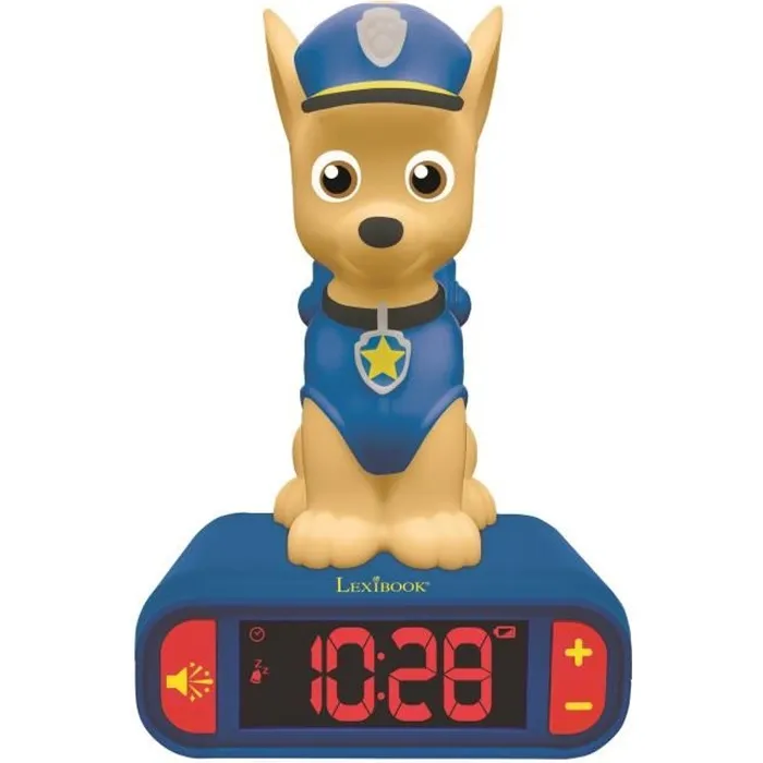 LEXIBOOK Despertador Digital Chase Patrulla Canina con Luz Nocturna LEXIBOOK Despertador Digital Chase Patrulla Canina con Luz Nocturna