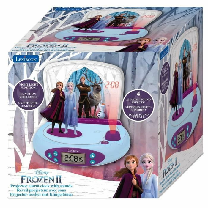 Lexibook Frozen 2 - Reloj despertador proyector con sonidos RP510FZ