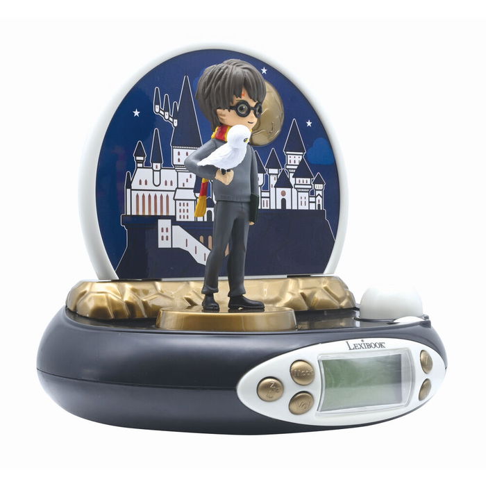 Lexibook Reloj Despertador Proyector 3D Harry Potter con Luz Nocturna y Proyección de Hora en Techo