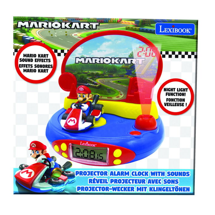 Lexibook Reloj Despertador con Proyector 3D Mario Kart Nintendo