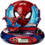 Lexibook Spiderman - Radio reloj despertador con proyección de imágenes y radio FM