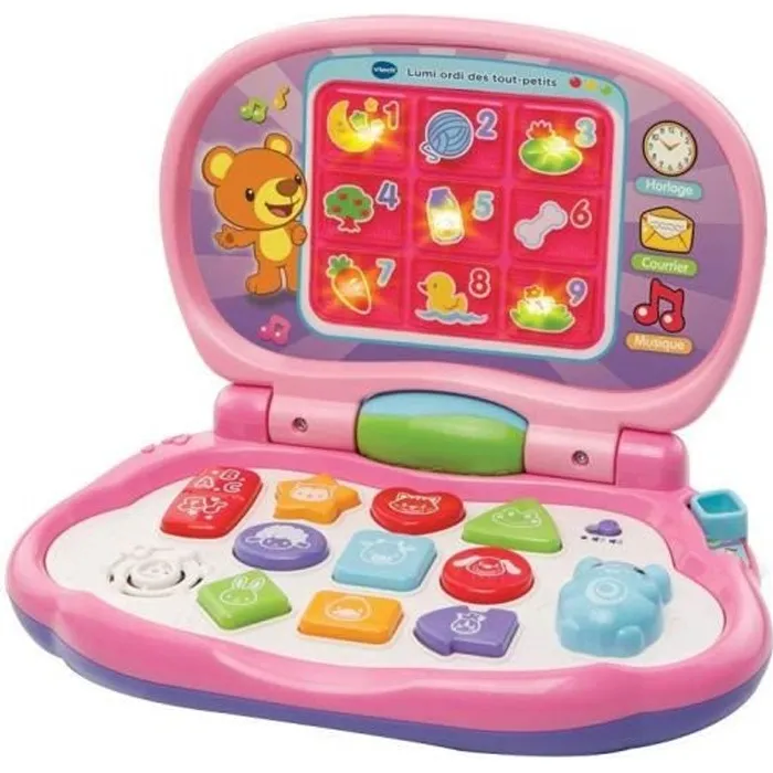 Vtech Baby Lumi Ordi Des Tout-Petits Rose Computadora para niños de 12 a 36 meses con 9 teclas interactivas Vtech Baby Lumi Ordi Des Tout-Petits Rose Computadora para niños de 12 a 36 meses con 9 teclas interactivas