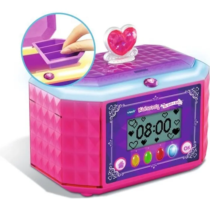 Vtech KidiSecrets Mi Joyero Mágico Interactivo con Pantalla Retroiluminada para Niñas de 4-10 Años - Guarda Secretos Vtech KidiSecrets Mi Joyero Mágico Interactivo con Pantalla Retroiluminada para Niñas de 4-10 Años - Guarda Secretos