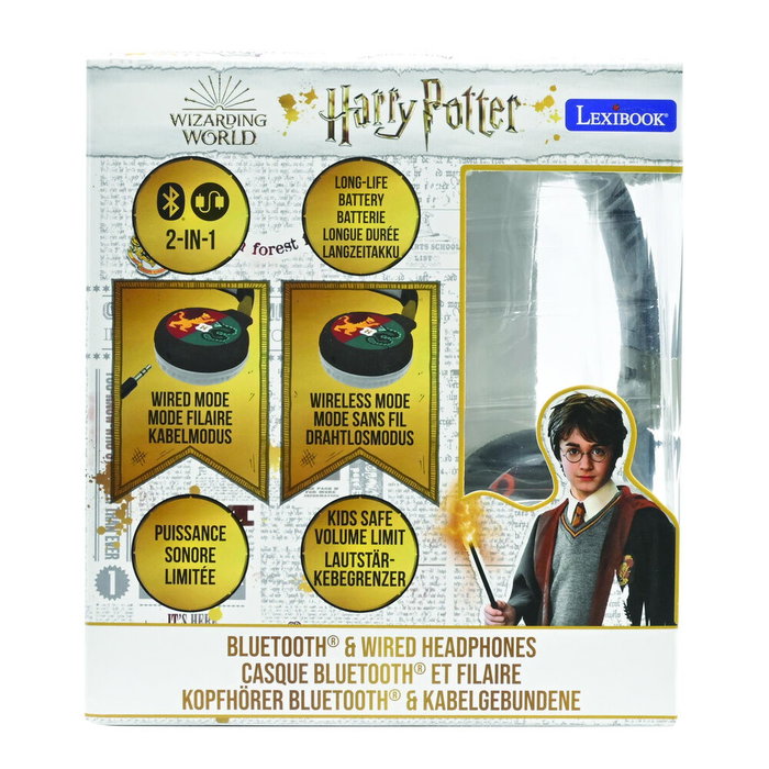 Lexibook Harry Potter Auriculares Bluetooth 2 en 1 Plegables Lexibook Harry Potter Auriculares Bluetooth 2 en 1 Plegables