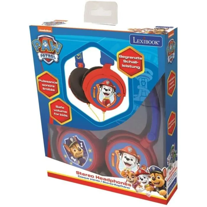 LEXIBOOK Auriculares Patrulla Canina Paw Patrol plegables