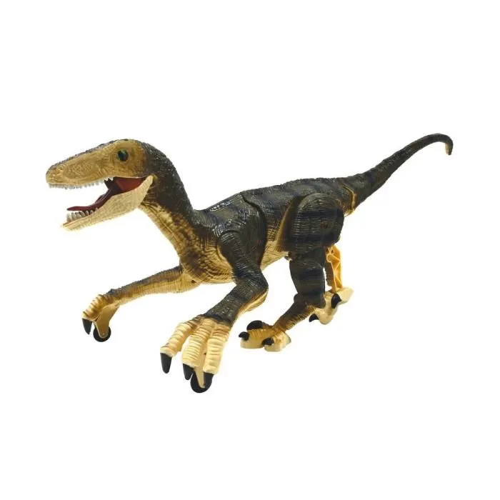 Lexibook RC Velociraptor Dinosaurio de Simulación con Control Remoto - Interacciones Realistas, Movimientos Articulados, Luces y Sonidos