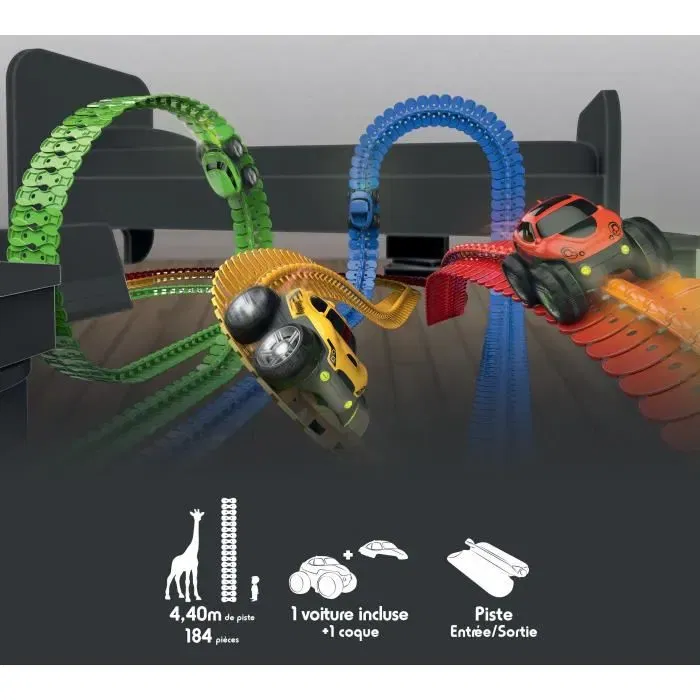 Smoby FleXtreme Discovery Set - Circuito de Coches Flexible de 4,40 metros