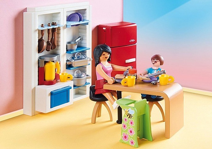 Playmobil 70206 - Casa de muñecas La Maison Traditionnelle - Cocina familiar
