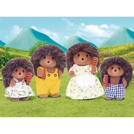 Sylvanian Families 4018 Familia Herisson Familia Erizo Articulada 4 Personajes Juguete Niños