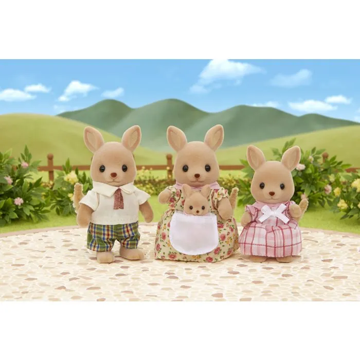 Sylvanian Families 5272 Familia Canguro con Bebé de Bolsillo y Figuras Incluidas para Niñas