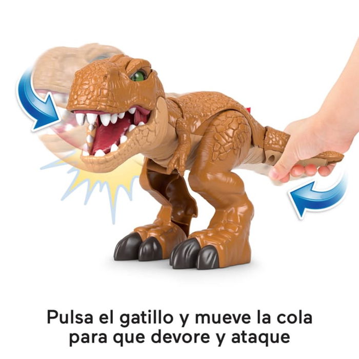 Mattel Imaginext Figura Tiranosaurio Rex Superacción Jurassic World para niños de 3 a 8 años con acción de destrozar