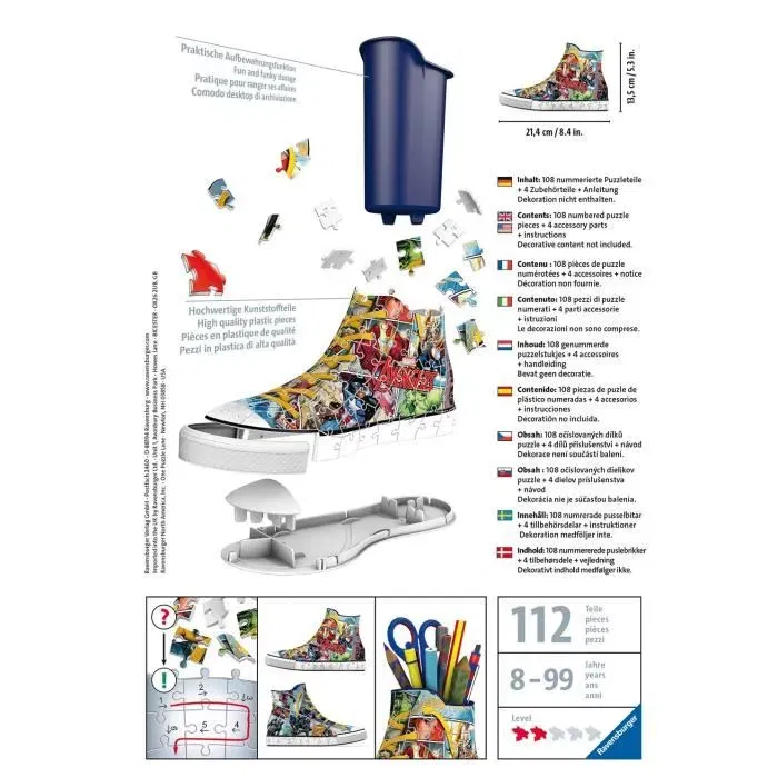 Ravensburger AVENGERS 3D Puzzle Sneaker 108 piezas