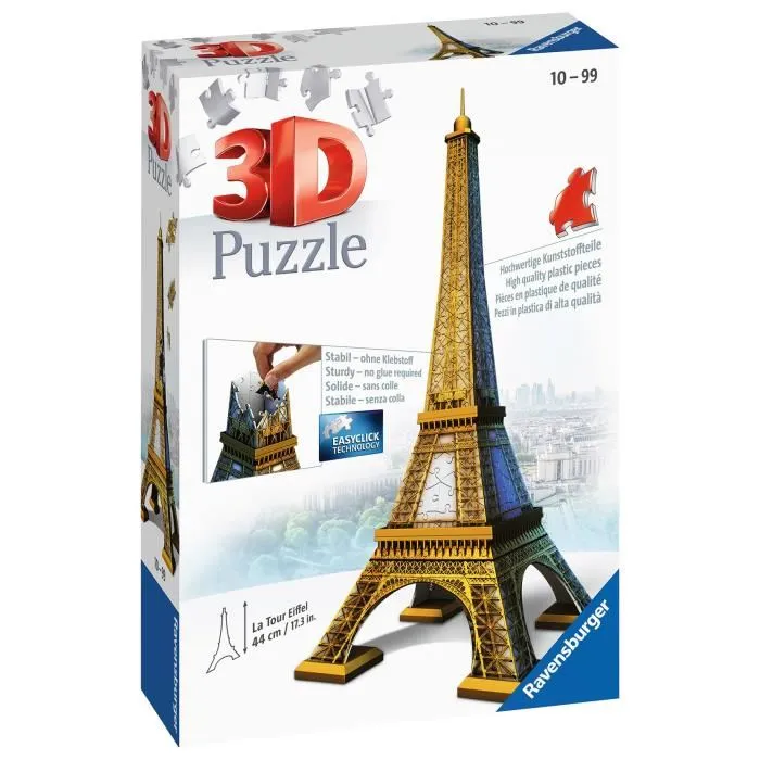 Ravensburger Puzzle 3D Torre Eiffel 216 piezas Ravensburger Puzzle 3D Torre Eiffel 216 piezas