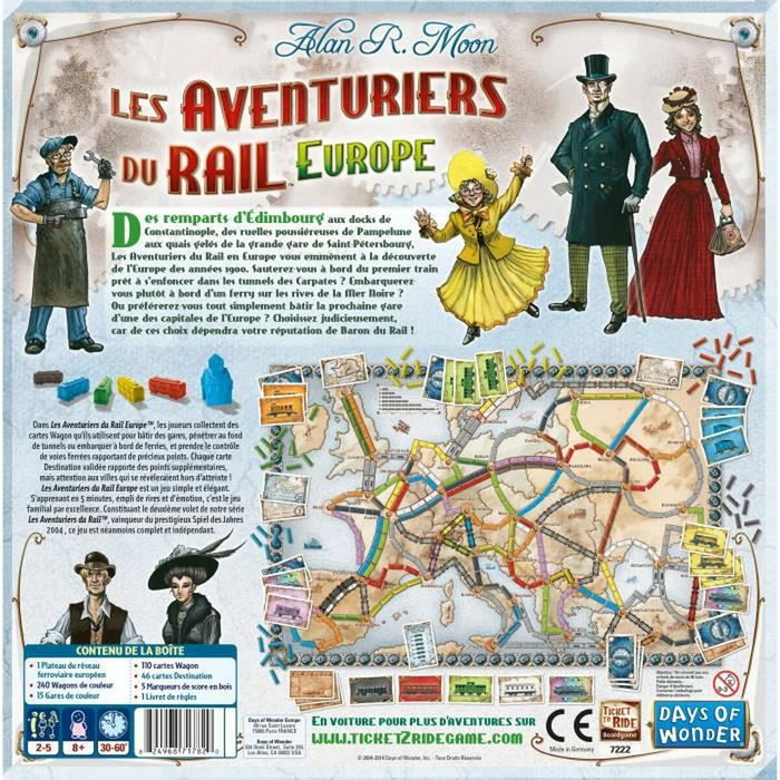 Asmodee Ticket to Ride Europe Juego de mesa Asmodee Ticket to Ride Europe Juego de mesa