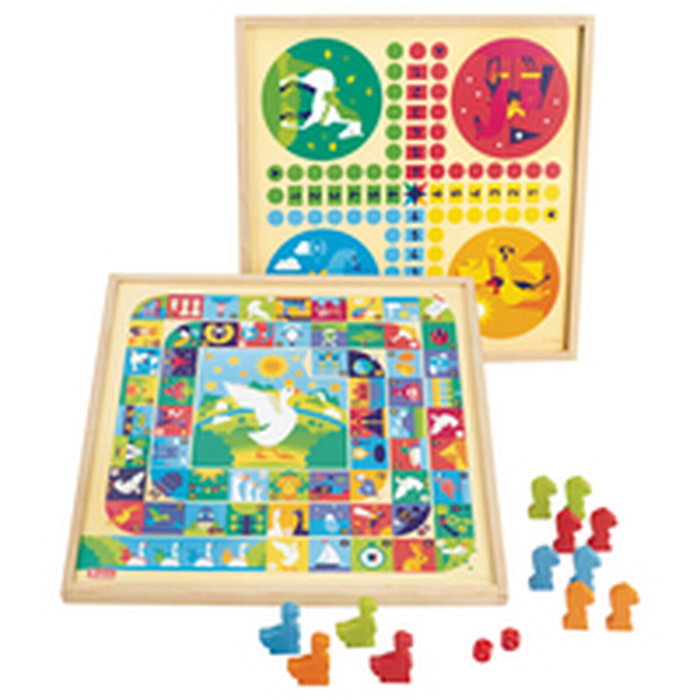 Juego de Mesa Jeujura Game of goose and small horses 33 x 33 x 2 cm
