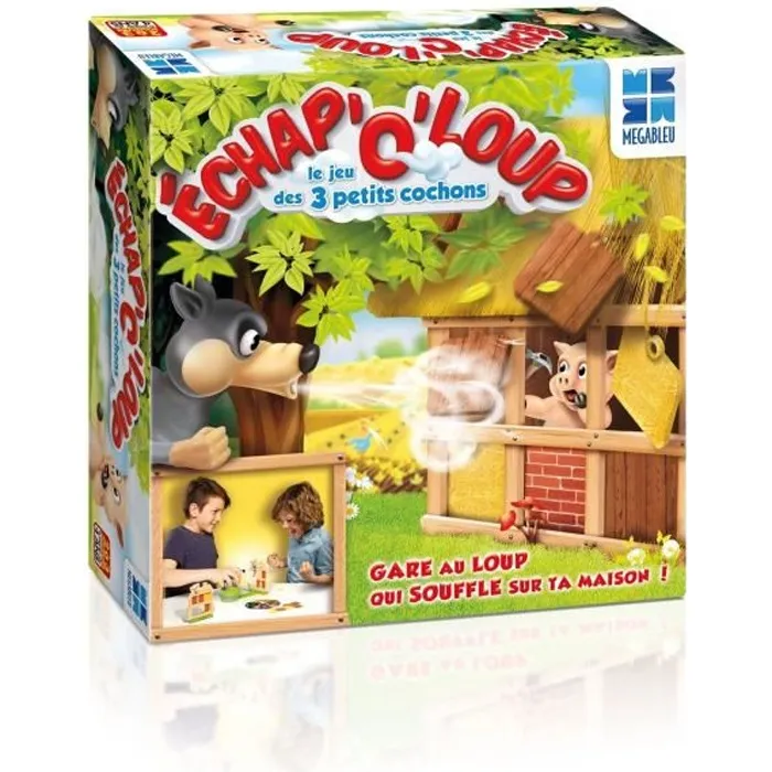 Megableu Los 3 Cerditos Ambience Game Esc O Wolf Juego de Mesa para 2-3 Jugadores - Idioma Francés Megableu Los 3 Cerditos Ambience Game Esc O Wolf Juego de Mesa para 2-3 Jugadores - Idioma Francés