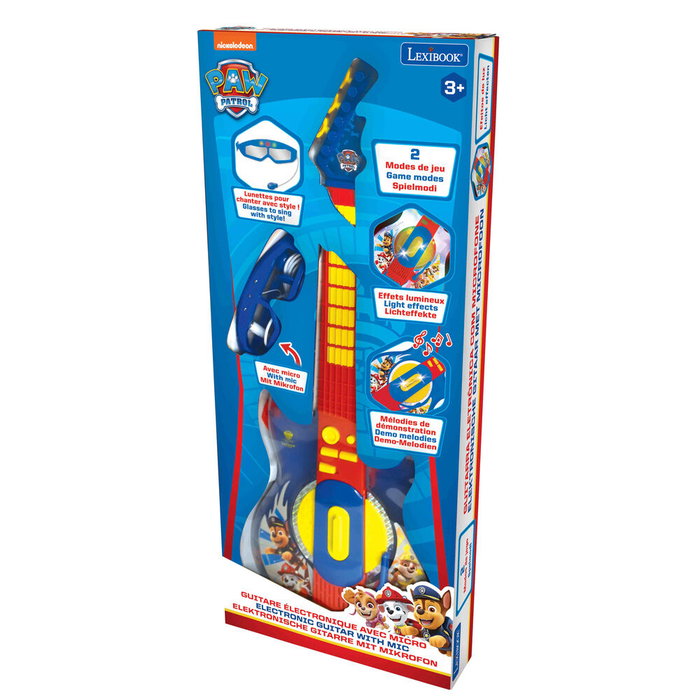 Lexibook Guitarra electrónica iluminada Paw Patrol con gafas y micrófono