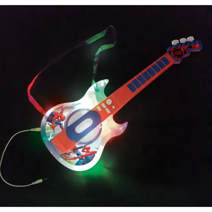 Lexibook SPIDER-MAN Guitarra Electrónica Luminosa con Gafas y Micrófono para Niños Lexibook SPIDER-MAN Guitarra Electrónica Luminosa con Gafas y Micrófono para Niños