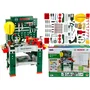 Bosch Banco de trabajo N° 1 Klein ultra equipado con estante, encimera con módulo de sonido, tornillo de banco, ganchos, armarios y accesorios