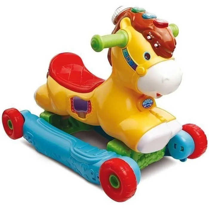 Vtech P'Tit Galop, My Pony Basculo caballo balancín y portador 2 en 1 con ruedas - Idioma francés Vtech P'Tit Galop, My Pony Basculo caballo balancín y portador 2 en 1 con ruedas - Idioma francés