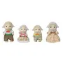 Sylvanian Families Familia de Ovejas 4 Figuras Articuladas y Vestidas Mamá Papá Hijo Hija Muñecos Juguete