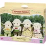 Sylvanian Families Familia de Ovejas 4 Figuras Articuladas y Vestidas Mamá Papá Hijo Hija Muñecos Juguete