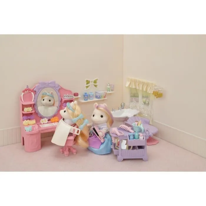 Sylvanian Families Mamá Poni y Kit de Peinado con Accesorios Incluidos
