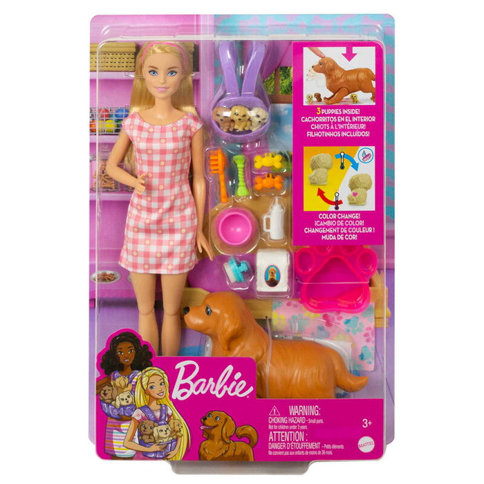 Barbie Set de Juego de Perritos Recién Nacidos